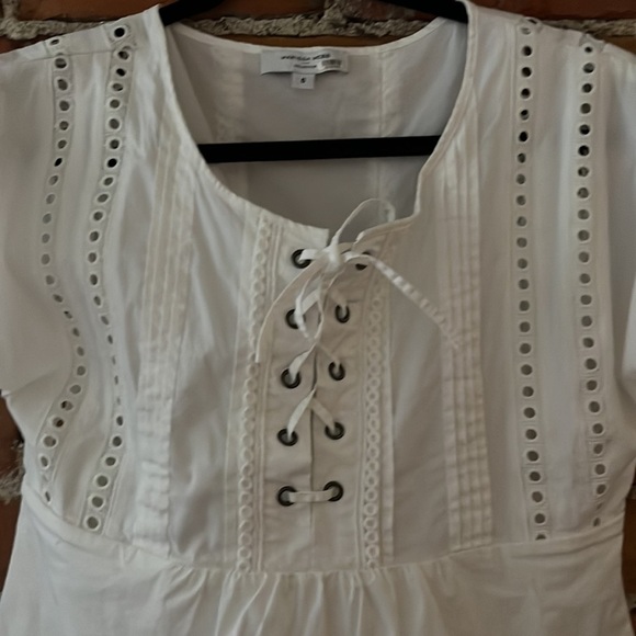 Marissa Webb Collective White Lace Up Dress, size 6 EUC - Picture 7 of 8